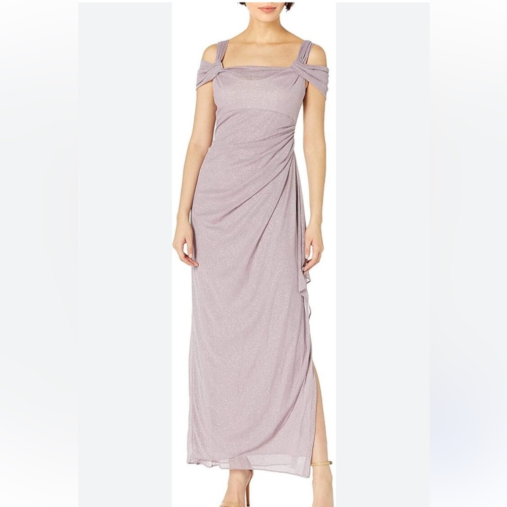 Alex Evenings Sparkle Light Purple Gown Sz 10 NWT